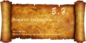 Bogáts Hajnalka névjegykártya